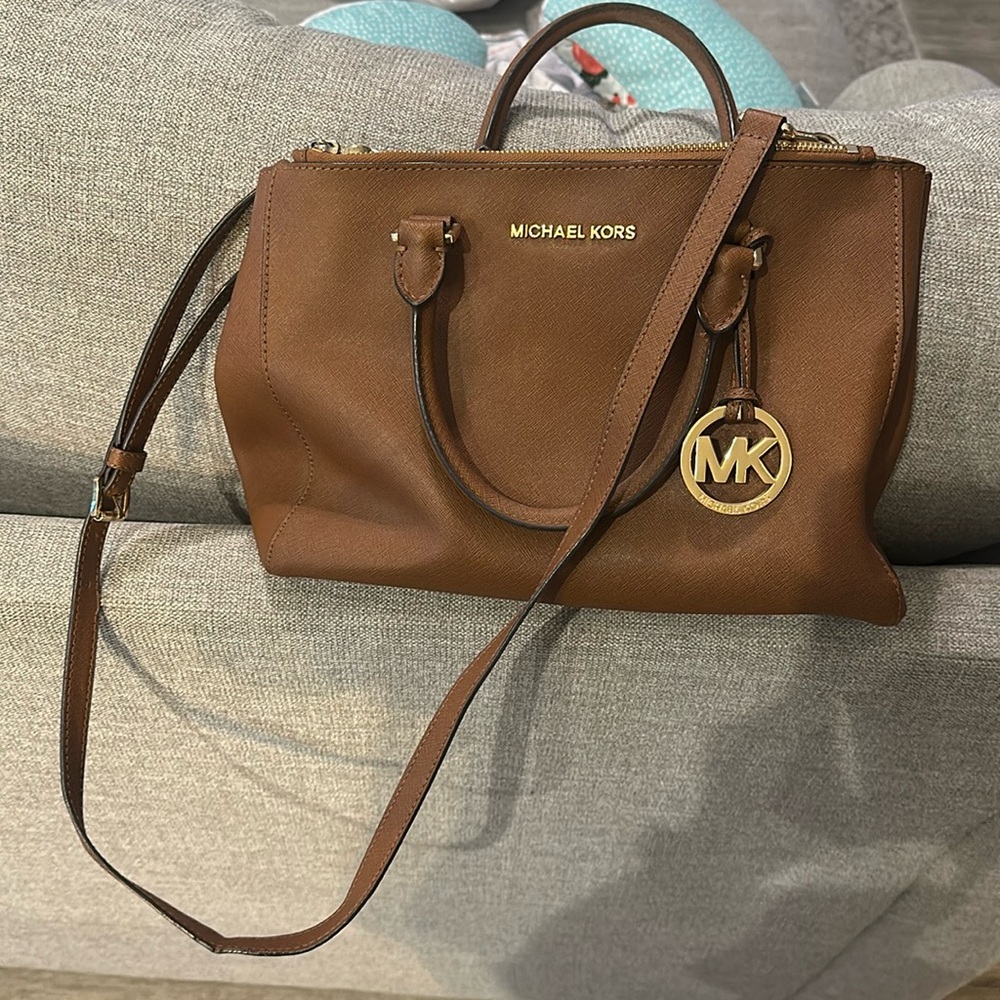 Michael Kors Medium Saffiano Sutton Leather Satchel